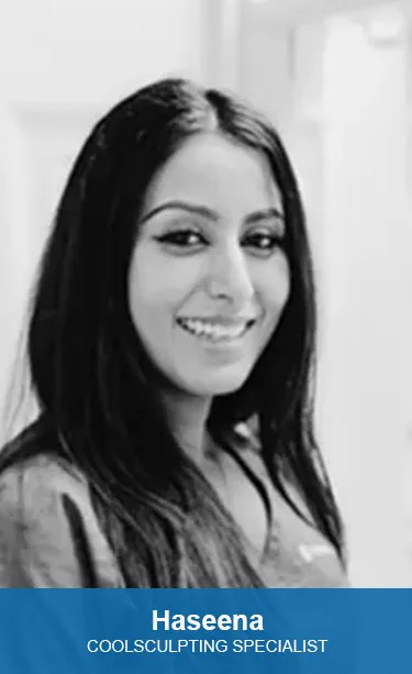 CoolSculpting fat freezing Amsterdam - portrait of Haseena, CoolSculpting Specialist Portrait of Haseena, CoolSculpting Specialist, with name caption for CoolSculpting fat freezing in Amsterdam